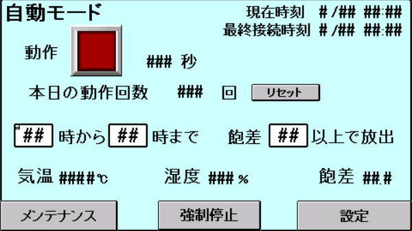 タッチパネル自動モード